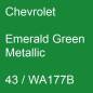 Preview: Chevrolet, Emerald Green Metallic, 43 / WA177B.